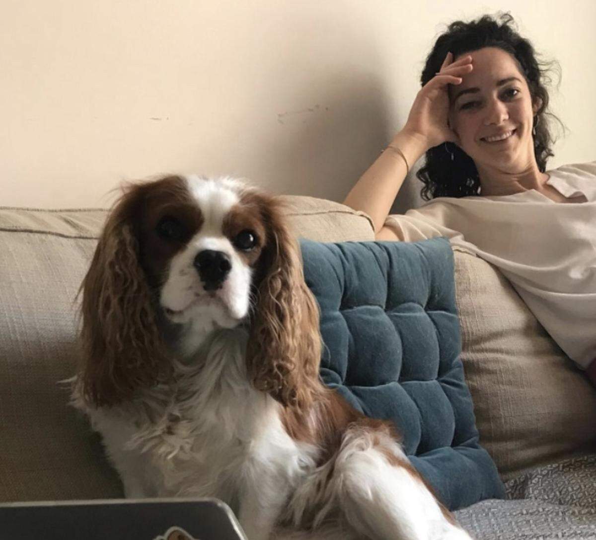 Cierra Crowell and her dog, Calçot, a Cavalier King Charles spaniel.