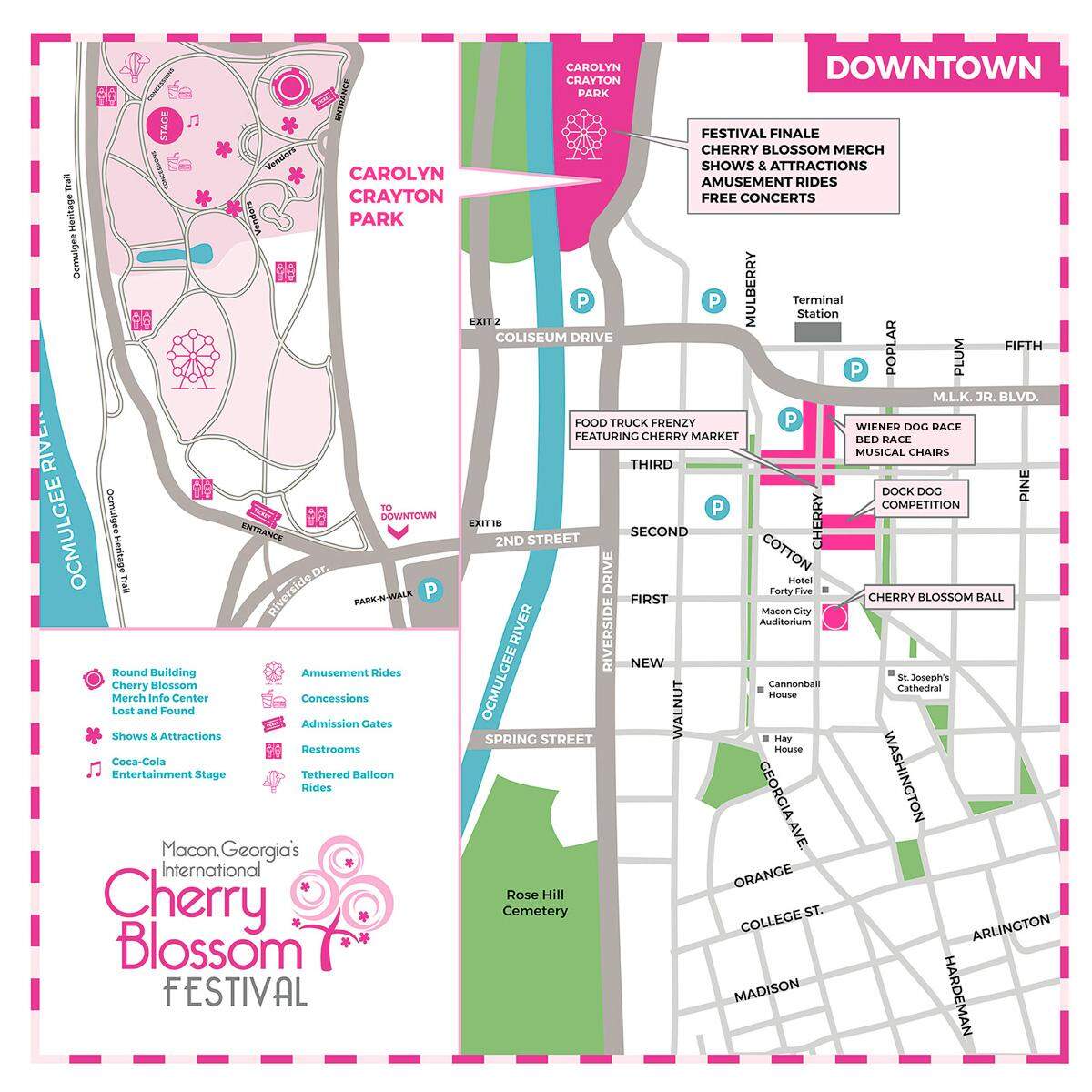 Cherry Blossom Festival 2024 map
