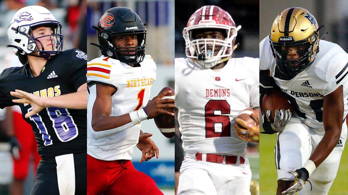 The Telegraph is announcing its All-Middle Georgia football team. Some of the players on the team, from left, are John Alan Richter, Travion Solomon, Jafredrick Perry and Duke Watson.
