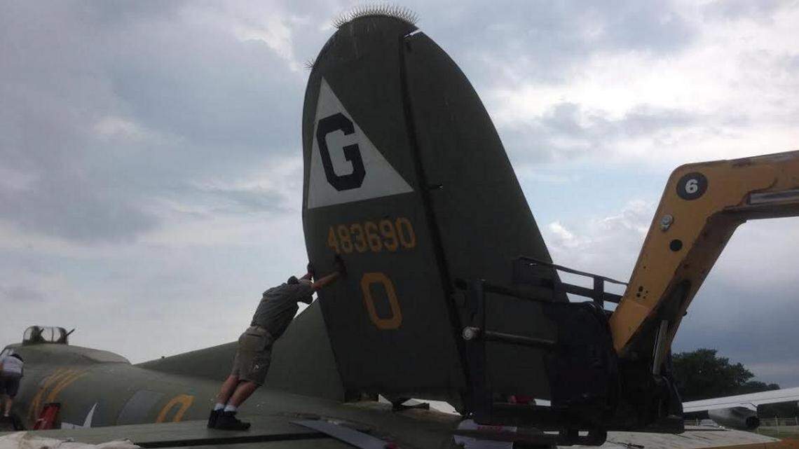 B-17 tentatively expected to arrive in Warner Robins at noon Friday 