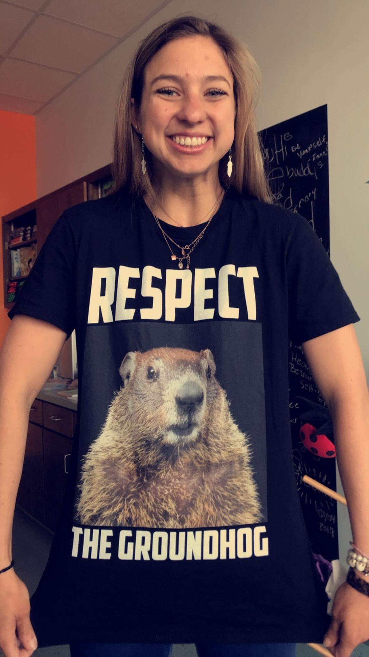Morley Conn and groundhog shirt