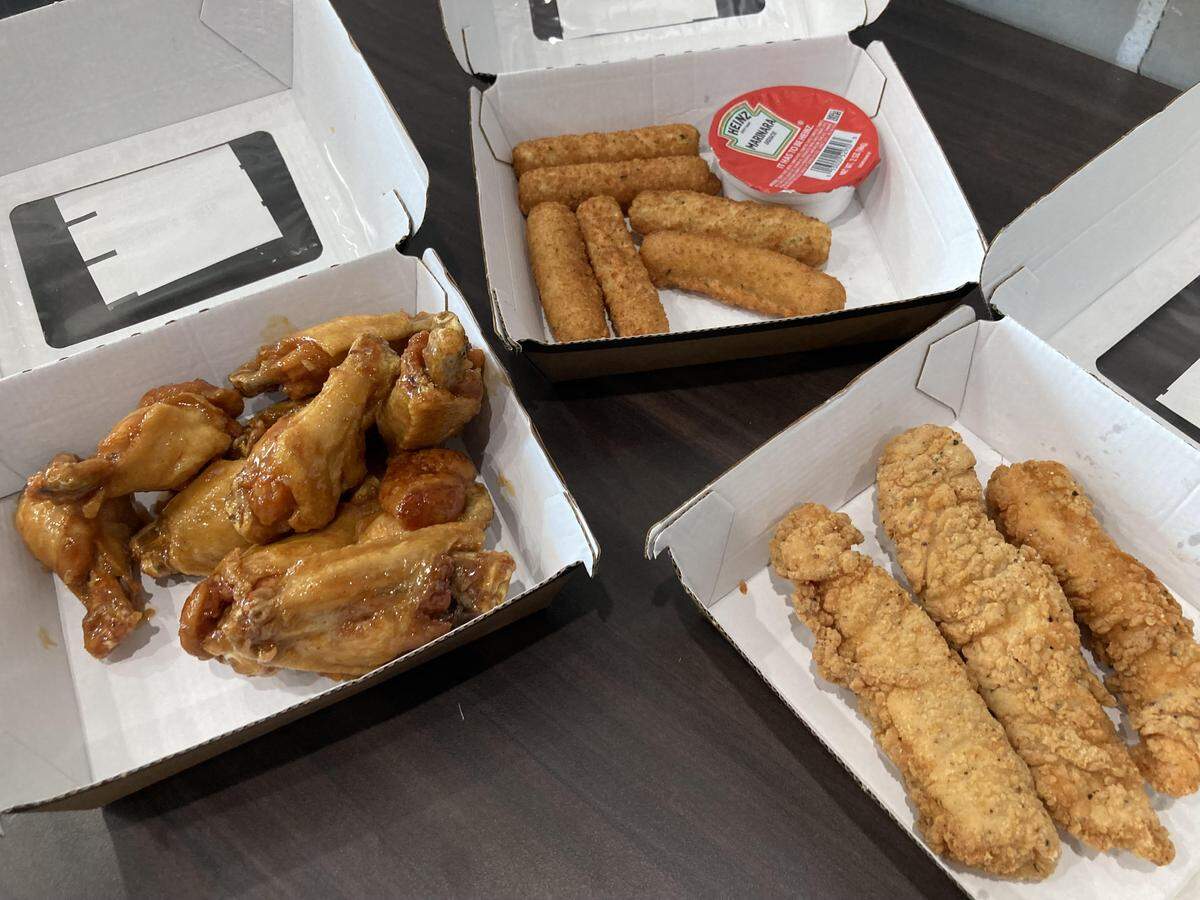 Honey garlic wings, mozzarella sticks and chicken tenders from Buffalo Wild Wings Go at 1012 Ga. 96, Suite 600, in Warner Robins.