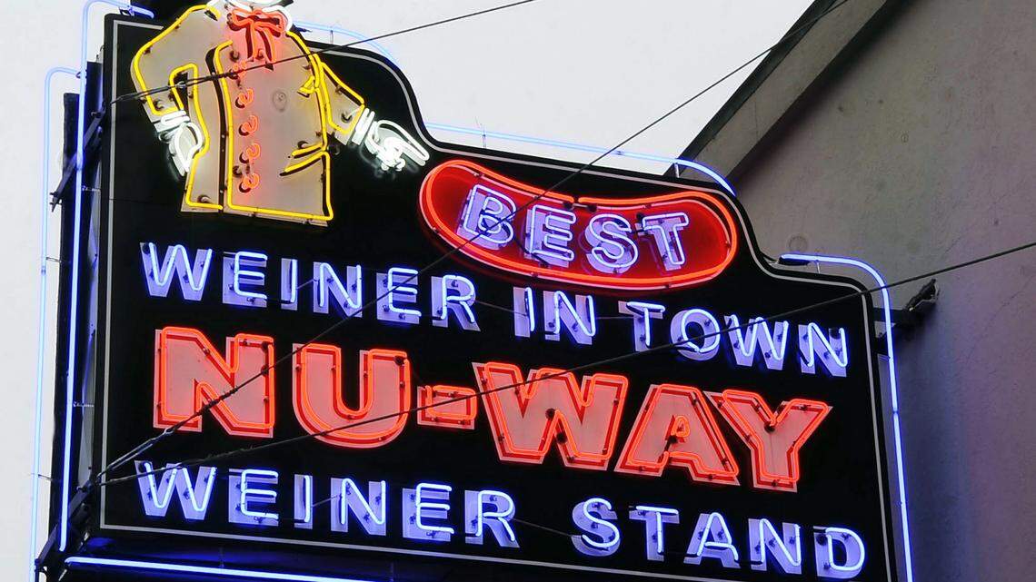 The Nu-way sign on Cotton Avenue.