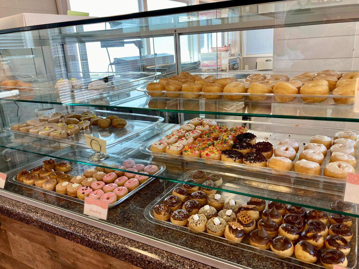 Doughnuts on display at Mini Dixie Donuts in Warner Robins.