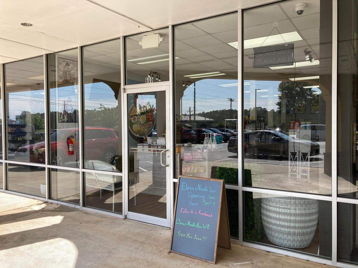 Elena’s Noodle Bar is at 1806 Russell Parkway, Suite 600, at the Parkway Village shopping center in Warner Robins.