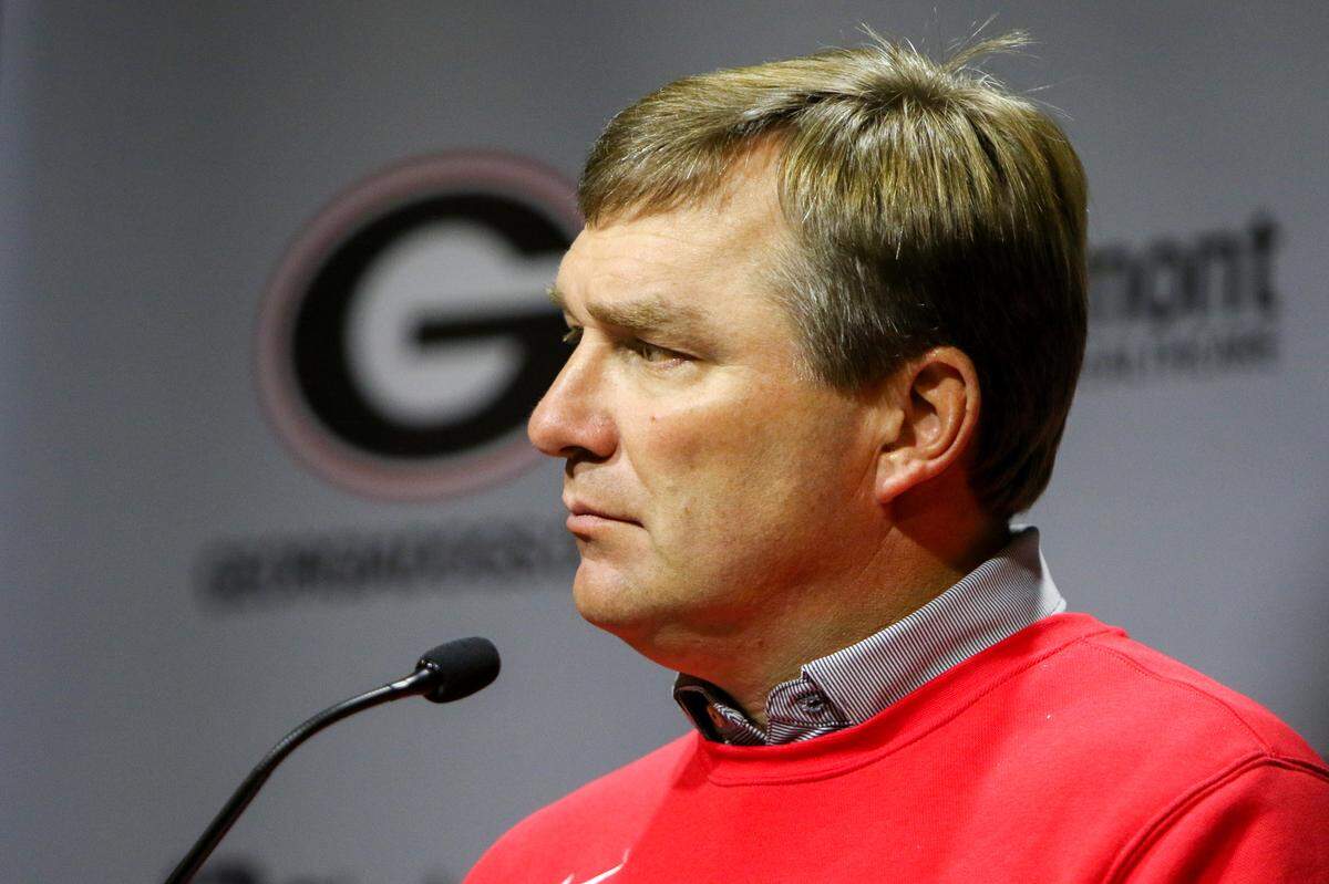 Georgia head coach Kirby Smart during a press conference in the Butts-Mehre Heritage Hall in Athens, Ga., on Monday, Sept. 30, 2019.