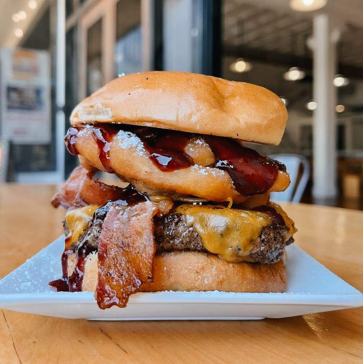 It’s Fair Food Frenzy in downtown Macon Friday through Sunday in which more than a dozen restaurants are offering fair-themed specials and cocktails such as the Funnel of Love Burger at Ocmulgee Brewpub at 484 Second St.