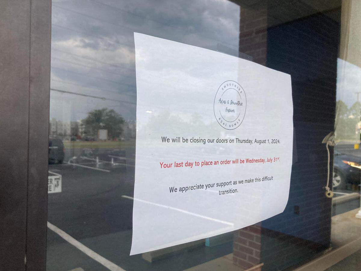 The Acai & Smoothie Fusion in Warner Robins is closing, the owners say.