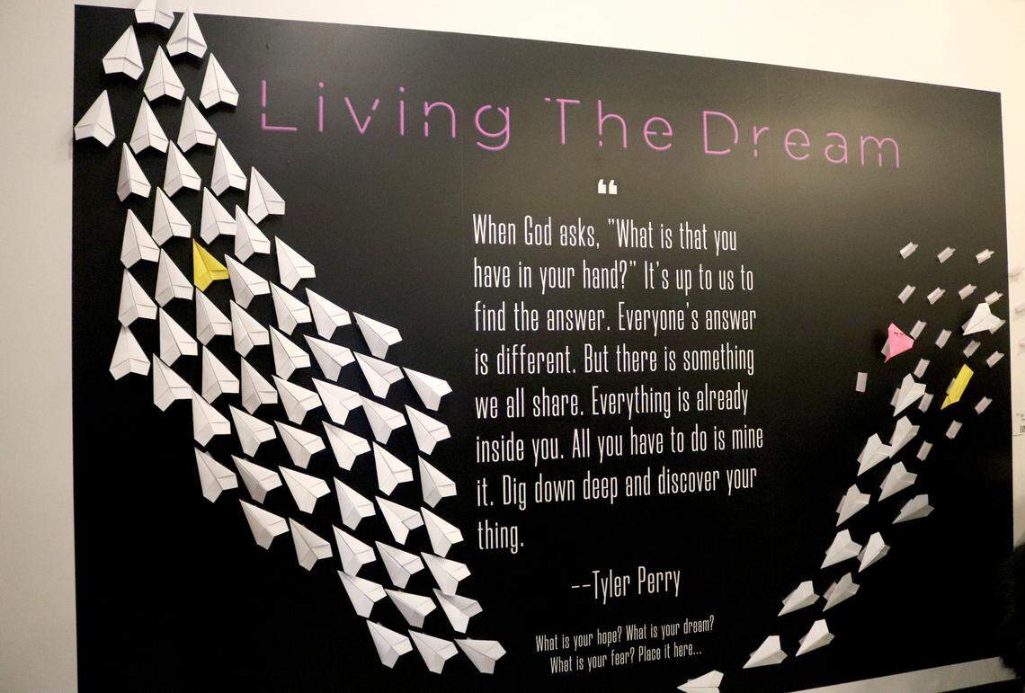 The Living the Dream installation at the Tyler Perry exhibit in the Tubman Museum. The exhibit opened on Feb. 18th.