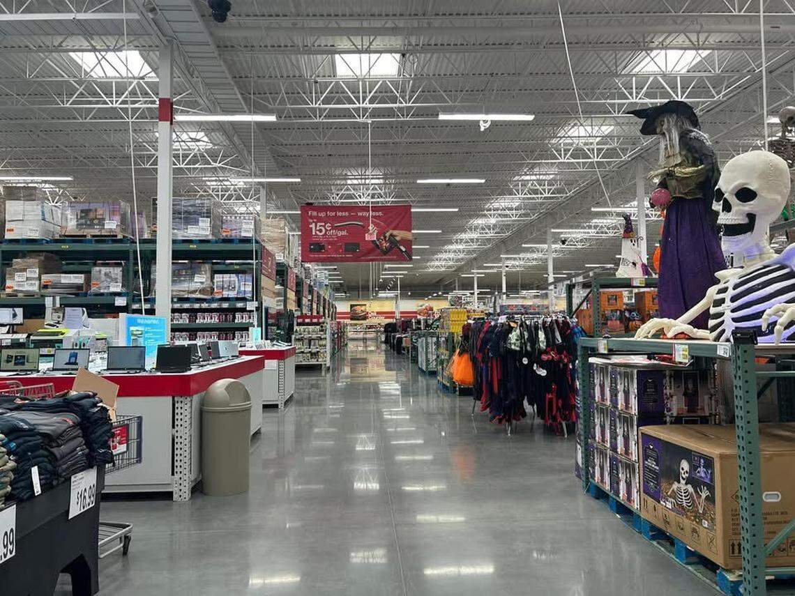 Seasonal finds such as the spooky Halloween decorations, far right, are among the current seasonal offerings at the new BJ’s Wholesale Club at 6201 Watson Blvd. in Warner Robins.