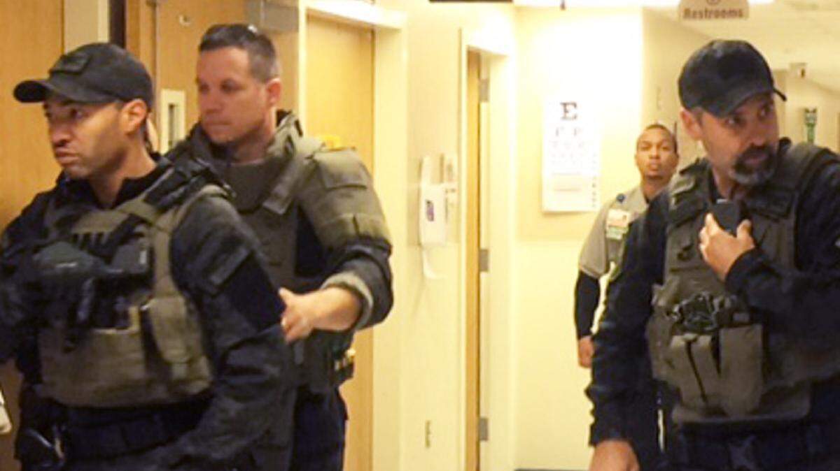 SPECIAL TO THE TELEGRAPH 
 Bibb County Sheriff's Office and Coliseum Medical Centers held active shooter training in the emergency room Wednesday morning.