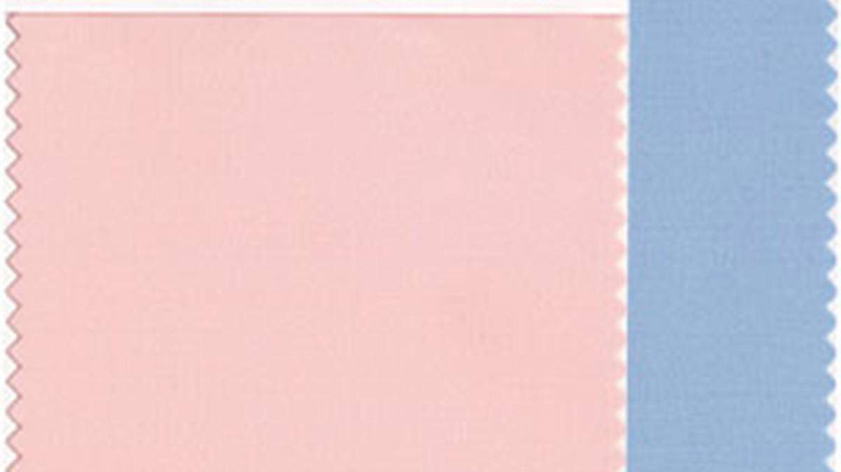 Pantone's 2016 Colors of the Year are Rose Quartz, left, and Serenity.