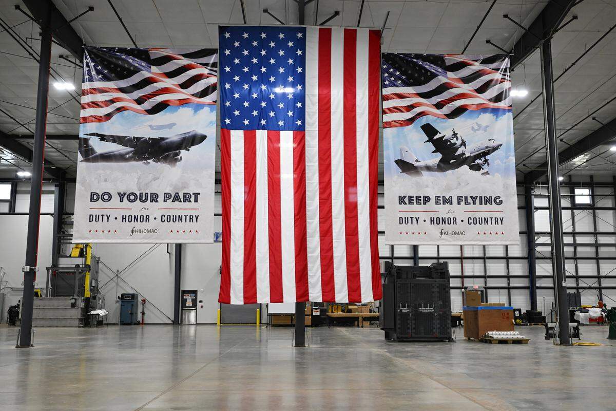 Inside the new KIHOMAC aerospace manufacturing and engineering facility in the Robins International Industrial Park, owned by the Joint Development Authority of Peach County and the city of Warner Robins. The company specializes in developing parts and software primarily to modernize aging U.S. military planes.