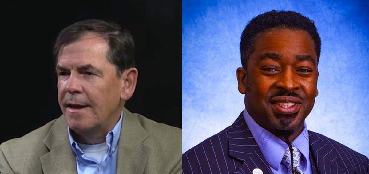 Gary Bechtel (left) and Desmond Brown (right) are running for Macon Water Authority chairman position in May 19 Primary Elections. 