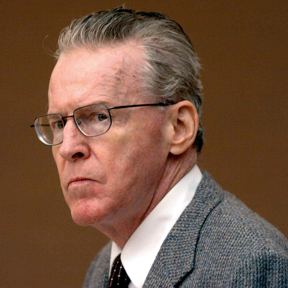 Millionaire James Sullivan stands during the penalty phase of his murder-for-hire trial in Fulton County Superior Court in Atlanta in March 2006. Sullivan, found guilty of arranging the murder of his estranged wife Lita Sullivan nearly in 1987, had faced a possible death sentence.