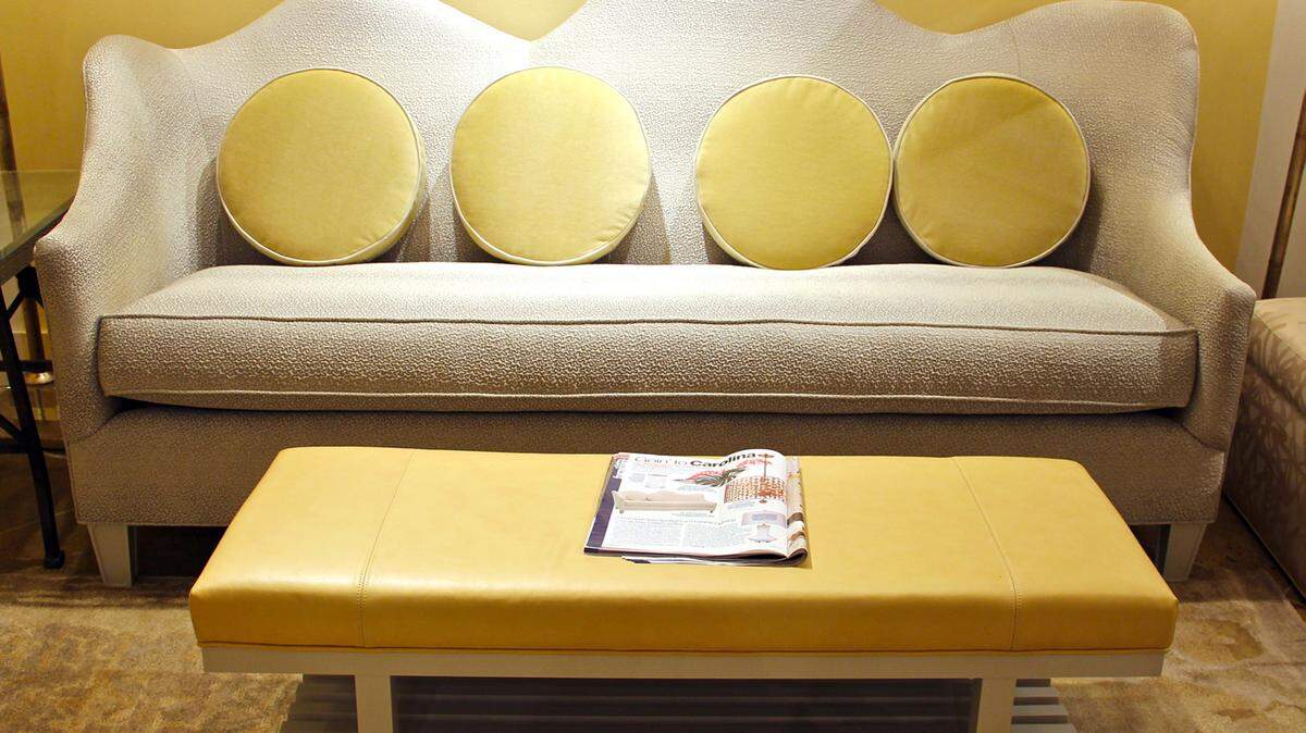 The Celeste sette by Norwalk features an unexpected asymmetrical silhouette.