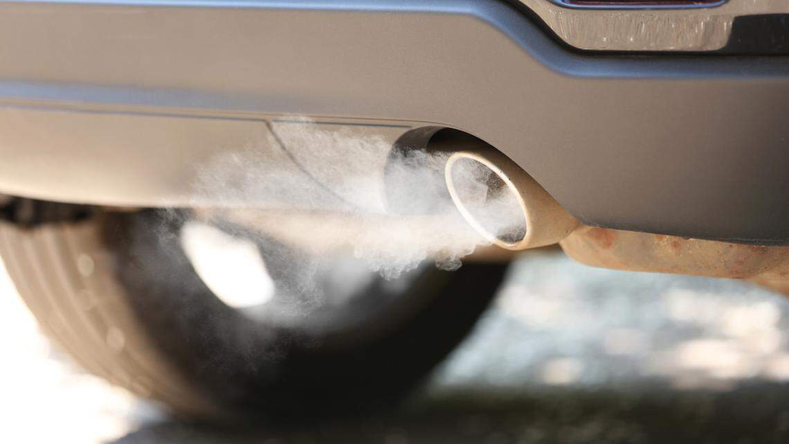 Exhaust pipe with emission.