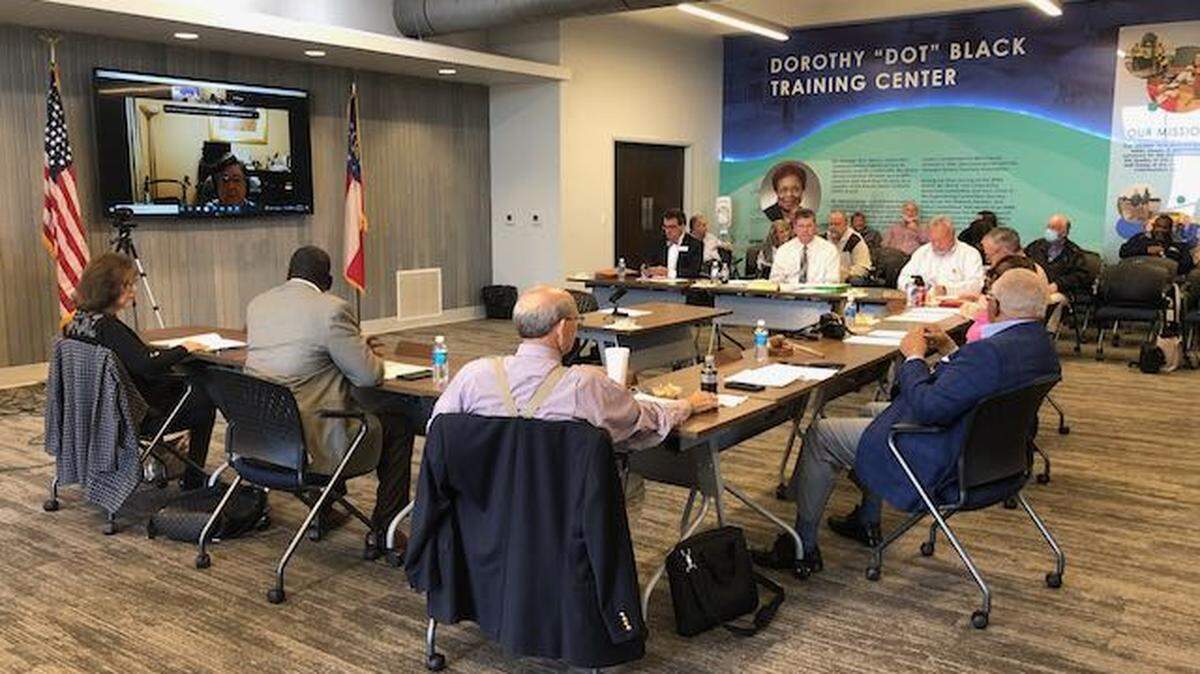 The Macon Water Authority holds a committee meeting in this file photo.