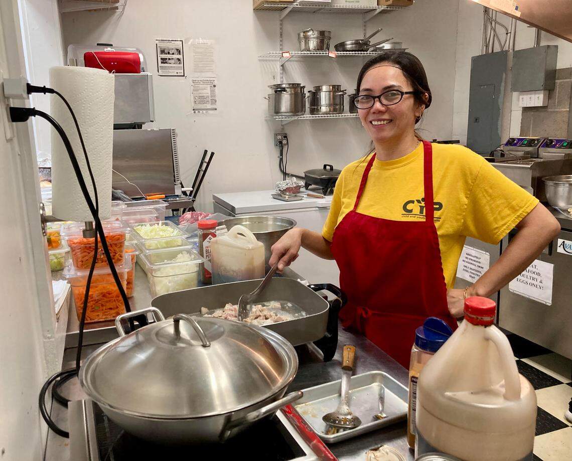 Lorena Ferguson, owner of Lor’s Philippine Cuisine, cooks everything fresh each morning.