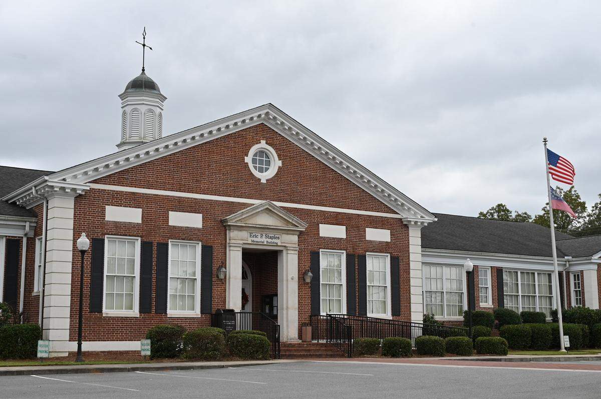 Houston County Board of Education sits off of Main Street on Monday, Sept. 29, 2025, in Perry, Georgia.