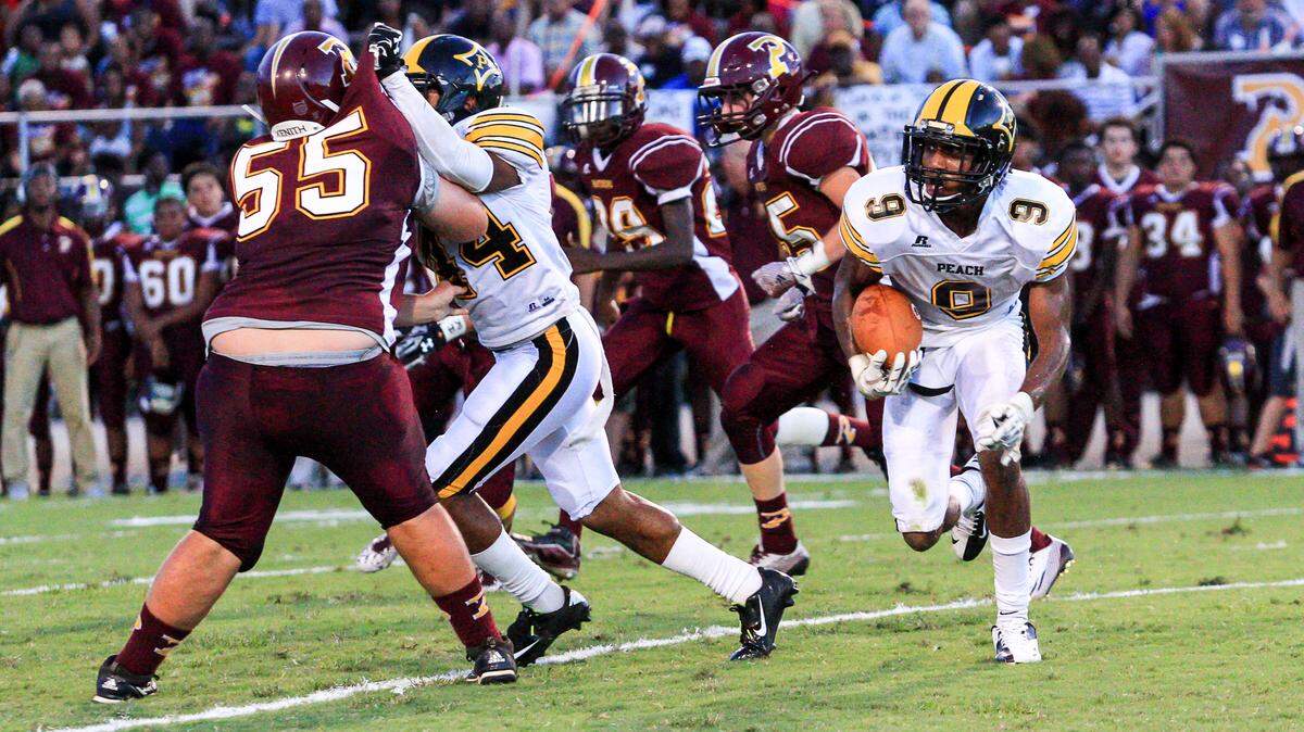 Peach County's Tyrique McGhee (9) is set to sign with Georgia on Wednesday, a commitment he made a year ago to former head coach Mark Richt.