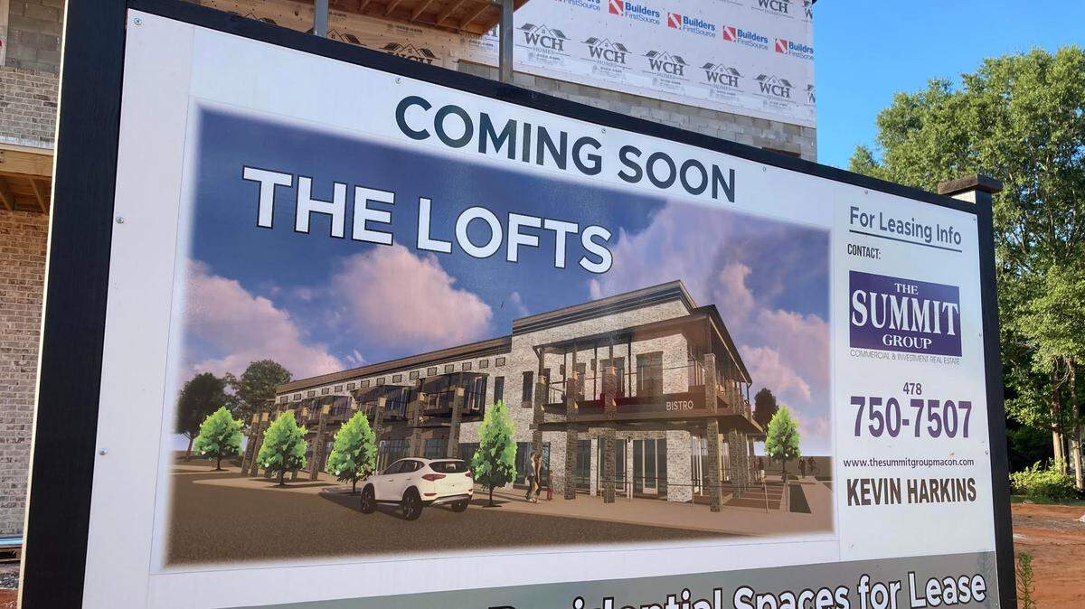The Chalet Lofts is a two-story, mixed-use development in downtown Perry with six retail spaces, including two well-suited for restaurants, on the first floor and 12 luxury, upscale lofts on the second floor.