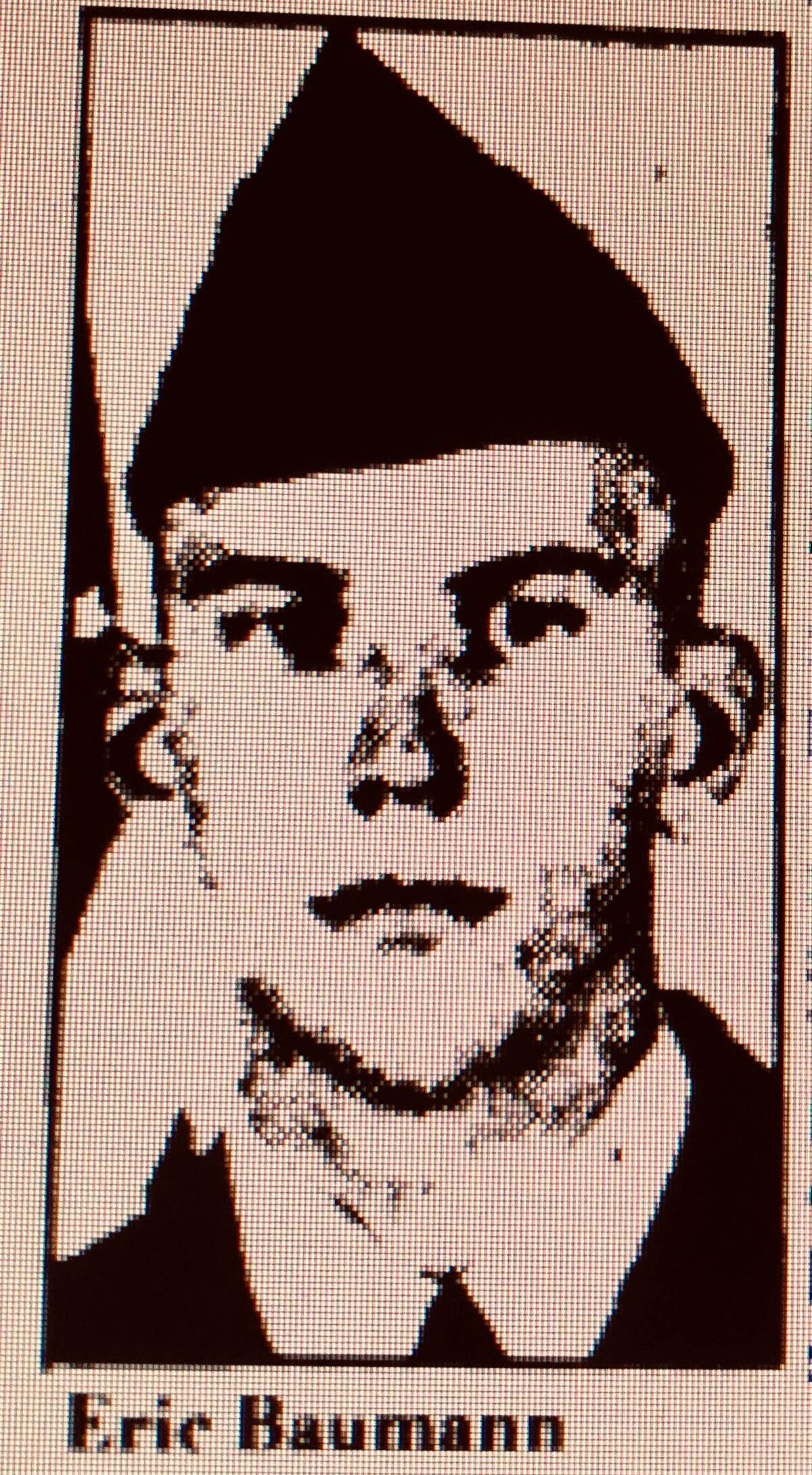 Eric Baumann in a newspaper clipping that accompanied an article about his death in December 1985.