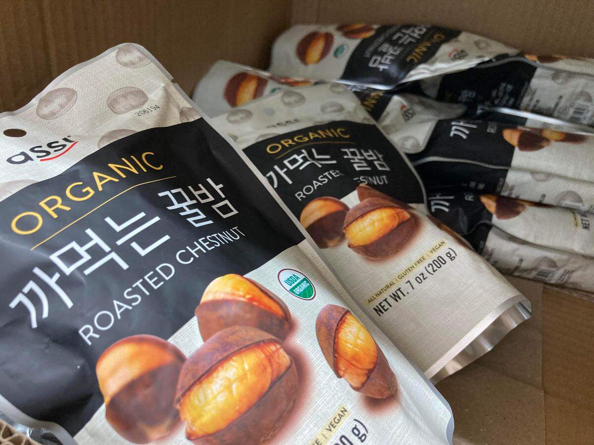 Organic roasted chestnuts from Korea at AB&C Oriental Store, an Asian grocery store in Warner Robins. The owners, natives of the Philippines, also have stores in Gray and Albany.