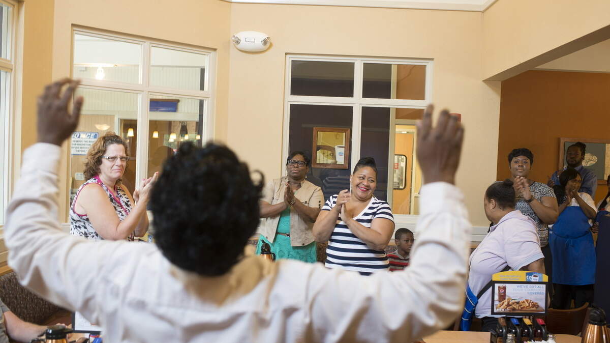 "This is my ministry,” Rosetta Patterson says. “I listen to God when he tells me to bless them with a song.”
