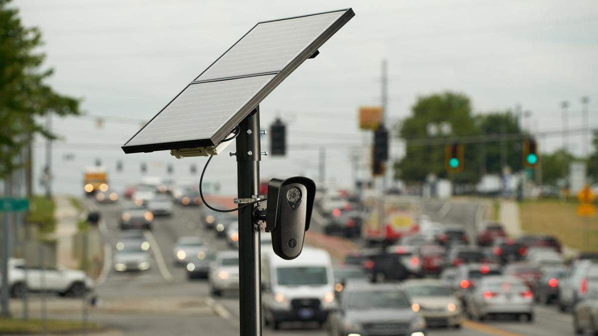 Flock cameras take pictures of passing vehicles and scan license plates, alerting law enforcement of cars connected to crimes if they drive by.