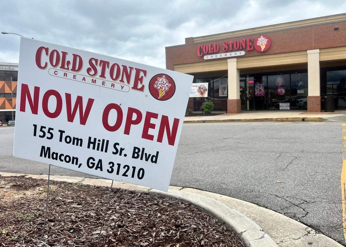 Cold Stone Creamery is now open at 150 Tom Hill Sr. Blvd, Suite 254, in Macon.