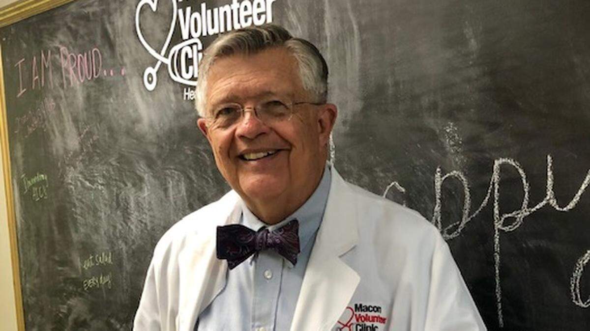 Retired cardiothoracic surgeon Dr. Carl Lane recently received the Rotary Club of Downtown Macon’s first Hidden Hero Awards for his volunter work the free medical clinic Macon Volunteer Clinic.