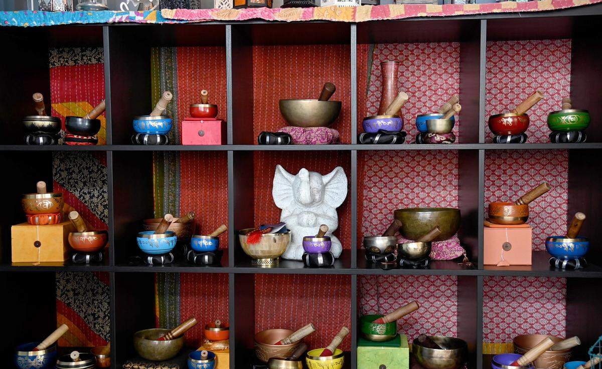 Items for sale at the new retail space for The Bohemian Den located at 502 Cherry St. in downtown Macon.