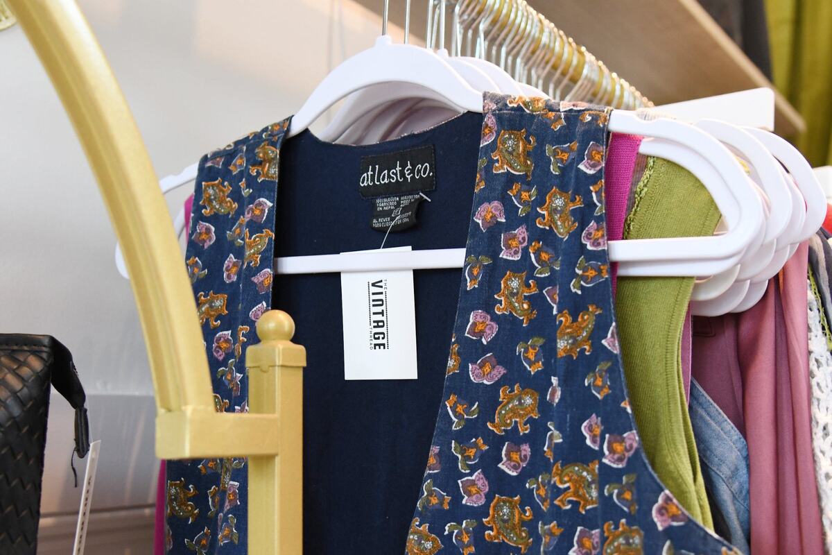 A vest sits on a rack in The Vintage Thread on Tuesday, July 30, 2024, in Macon, Georgia. Local boutique The Vintage Thread moved locations in July from Vineville Avenue to downtown Macon and specializes in trendy and vintage apparel.