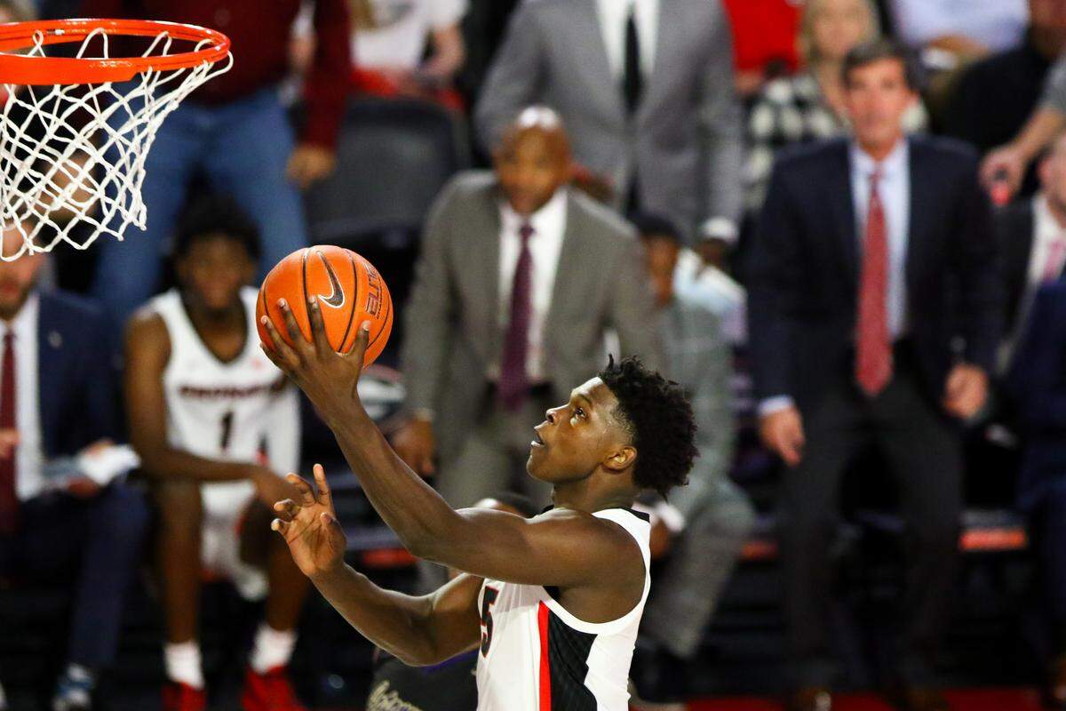 Georgia basketball player Anthony Edwards (5) during a game against Western Carolina in Stegeman Coliseum in Athens, Ga., on Tuesday, Nov. 5, 2019.