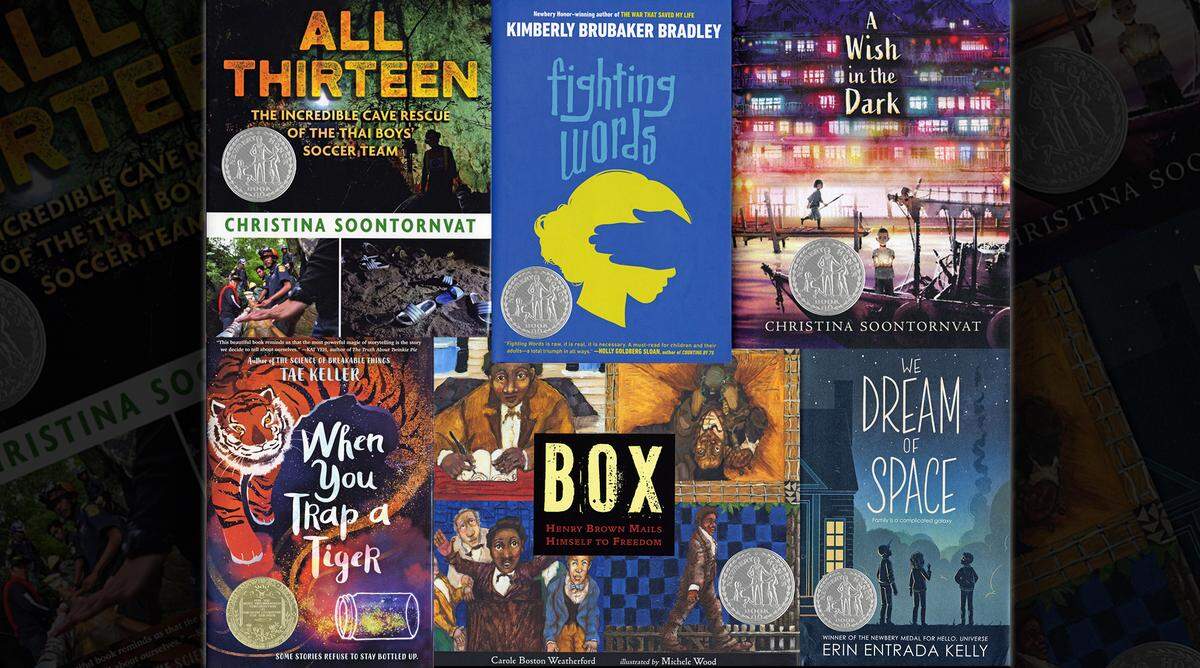 The 2021 Newbery Medal Award and Honor winners.