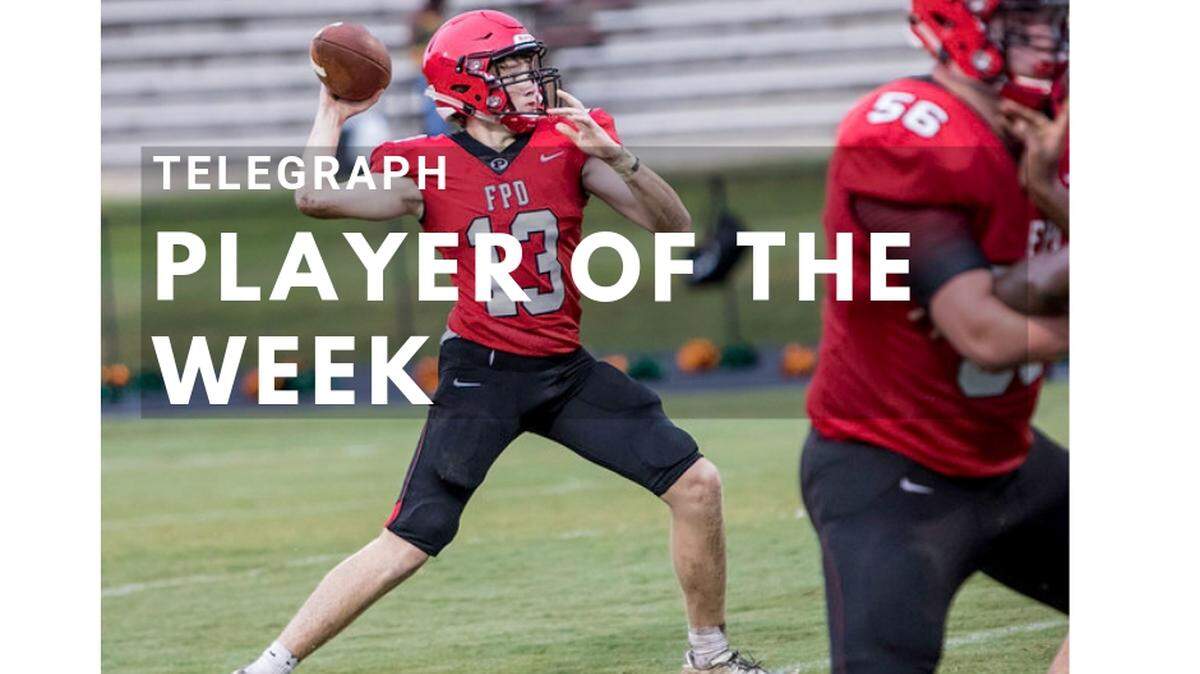 FPD quarterback, Coleman Cauley, was named the Telegraph Player of the Week for his play in week 9