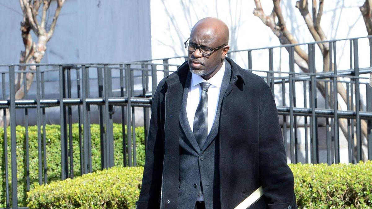 Dave L. Carty leaving U.S. District Court in Macon earlier this week.