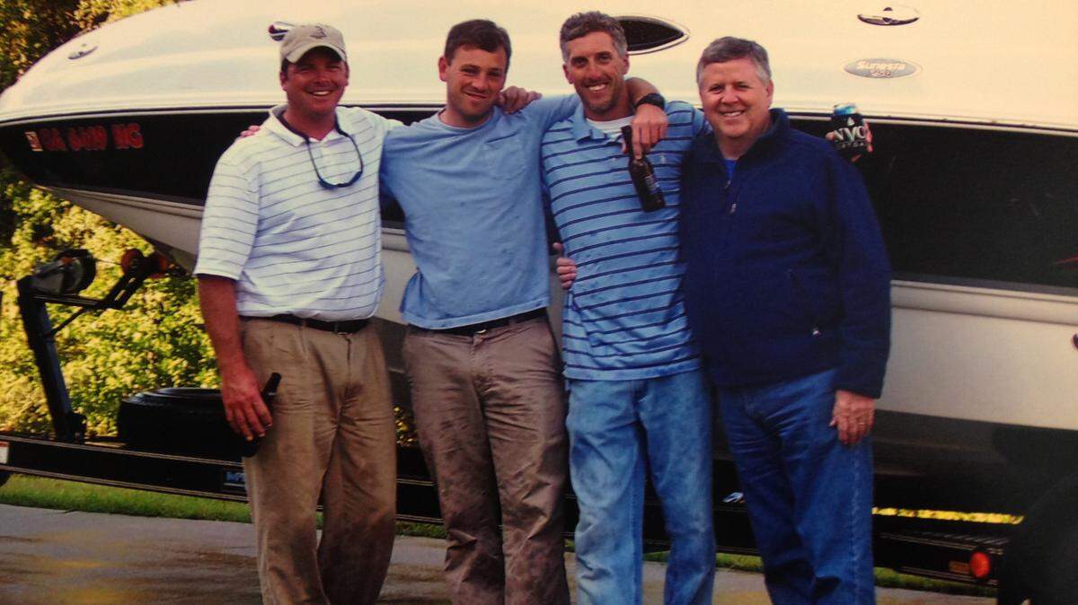 SPECIAL TO THE TELEGRAPH
From left, Dre Faulkner, Brian Adams, Brad Michael and Spencer Reeves are among the group planning to head down the Mississippi River.