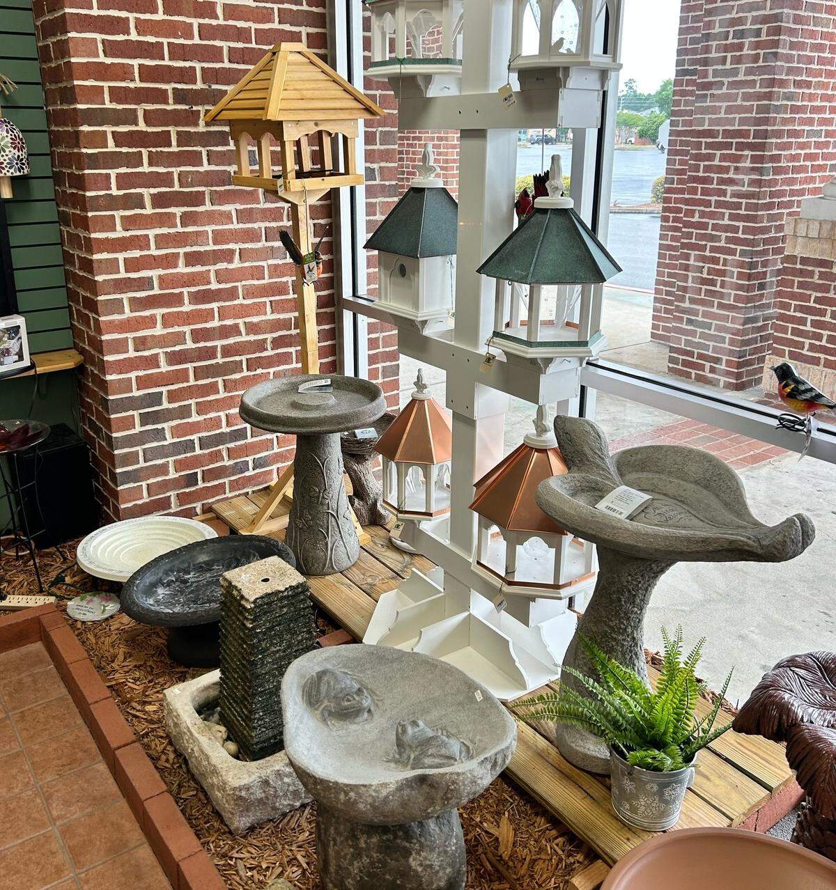 Post feeders and bird baths are just a few of the items offered at Wild Birds Unlimited in Macon.