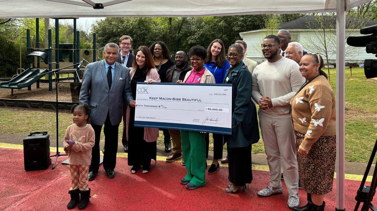 Alongside local leaders and community members, Keep Macon-Bibb Beauitful announced a $50,000 grant from the James M. Cox Foundation on Thursday, March 20, to further efforts to revitalize Fort Hill Community Park.