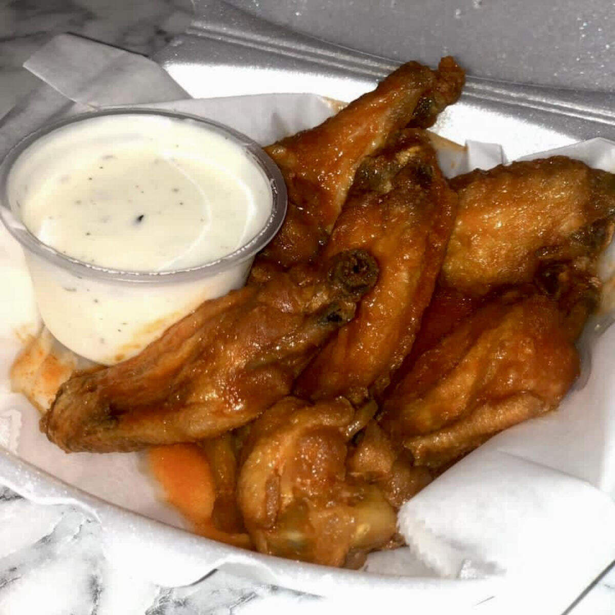 Wings from Wingtopia at 5966 Zebulon Road in Macon. This is a sister restaurant to Fried Green Tomatoes restaurants in Middle Georgia.