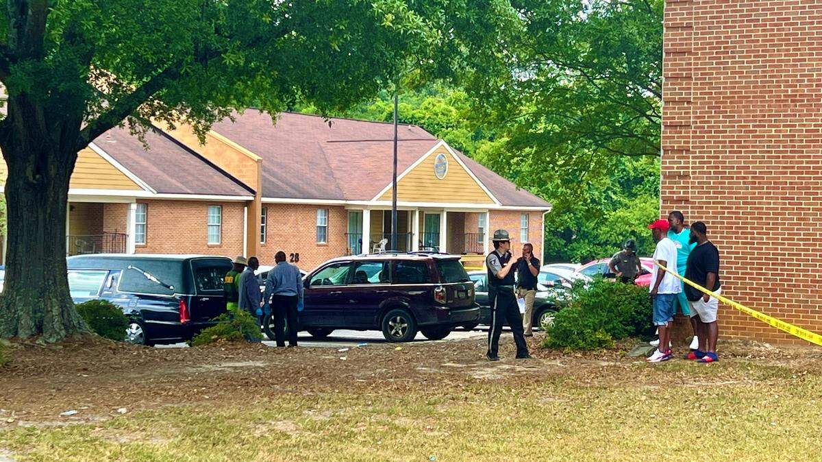 The scene of a fatal shooting at River Park Apartment Homes on Tidewater Circle in east Macon on Thursday, May 19, 2022.