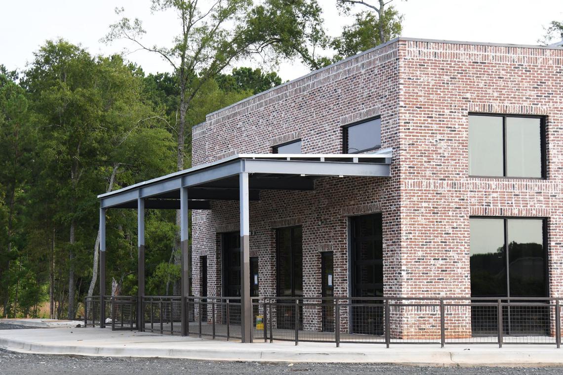 The soon to be completed Amici Italian Cafe & Brewery sits off of Perry Parkway on Wednesday, July 17, 2024, in Perry, Georgia. The newest location in the Amici franchise is set to open soon.