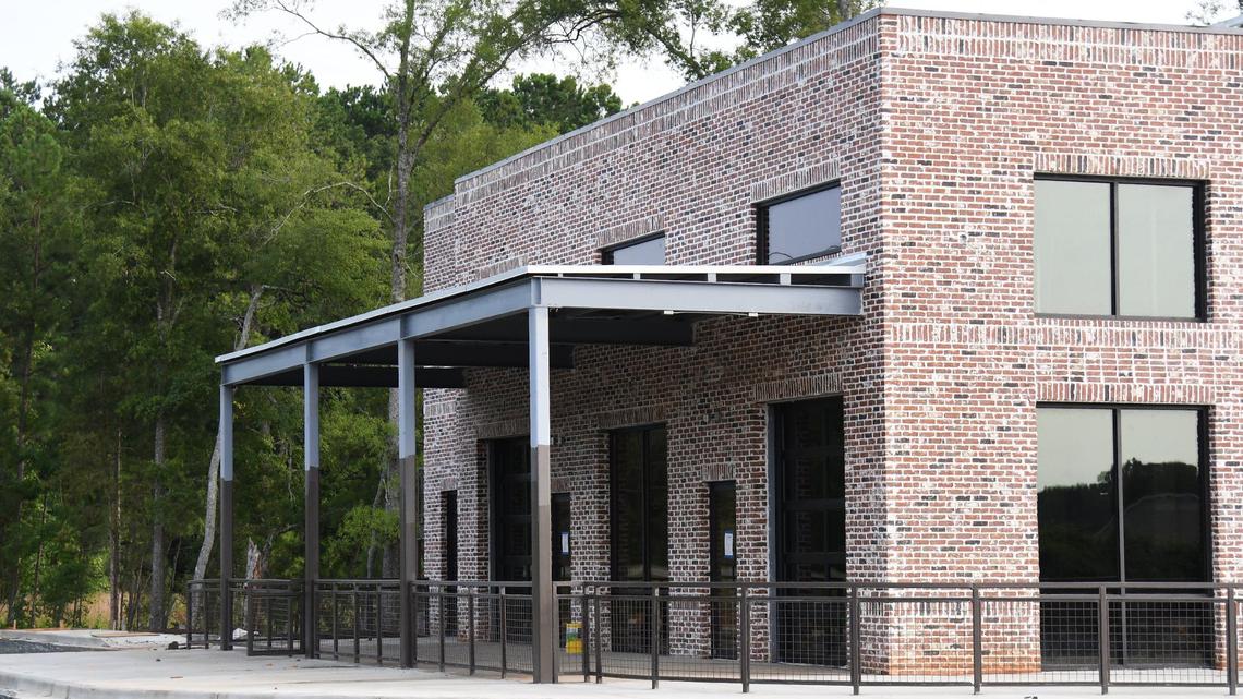 The soon to be completed Amici Italian Cafe & Brewery sits off of Perry Parkway on Wednesday, July 17, 2024, in Perry, Georgia. The newest location in the Amici franchise is set to open soon.