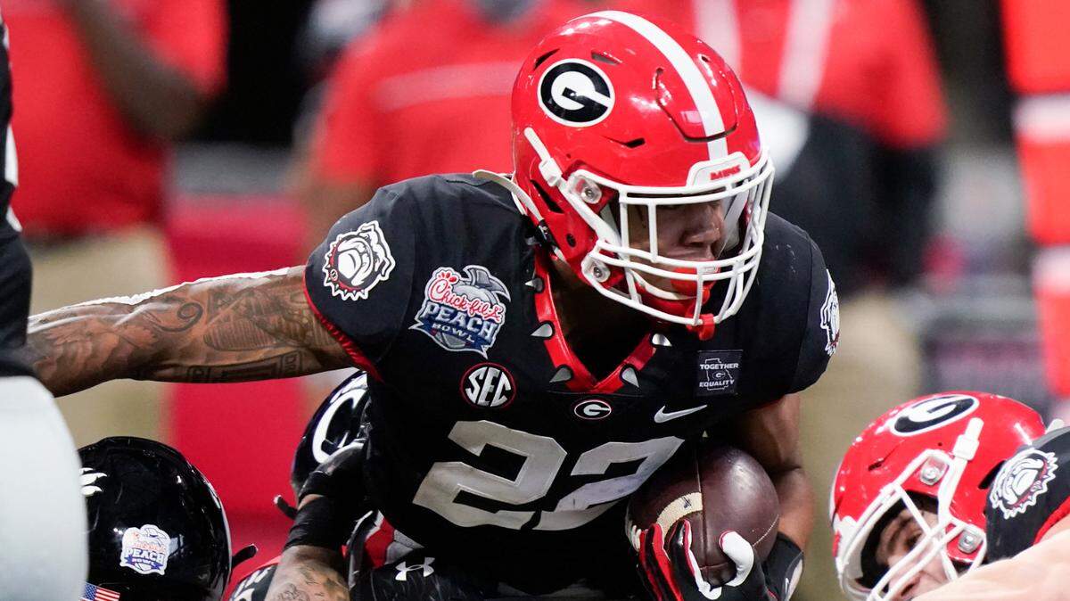 Georgia running back Kendall Milton