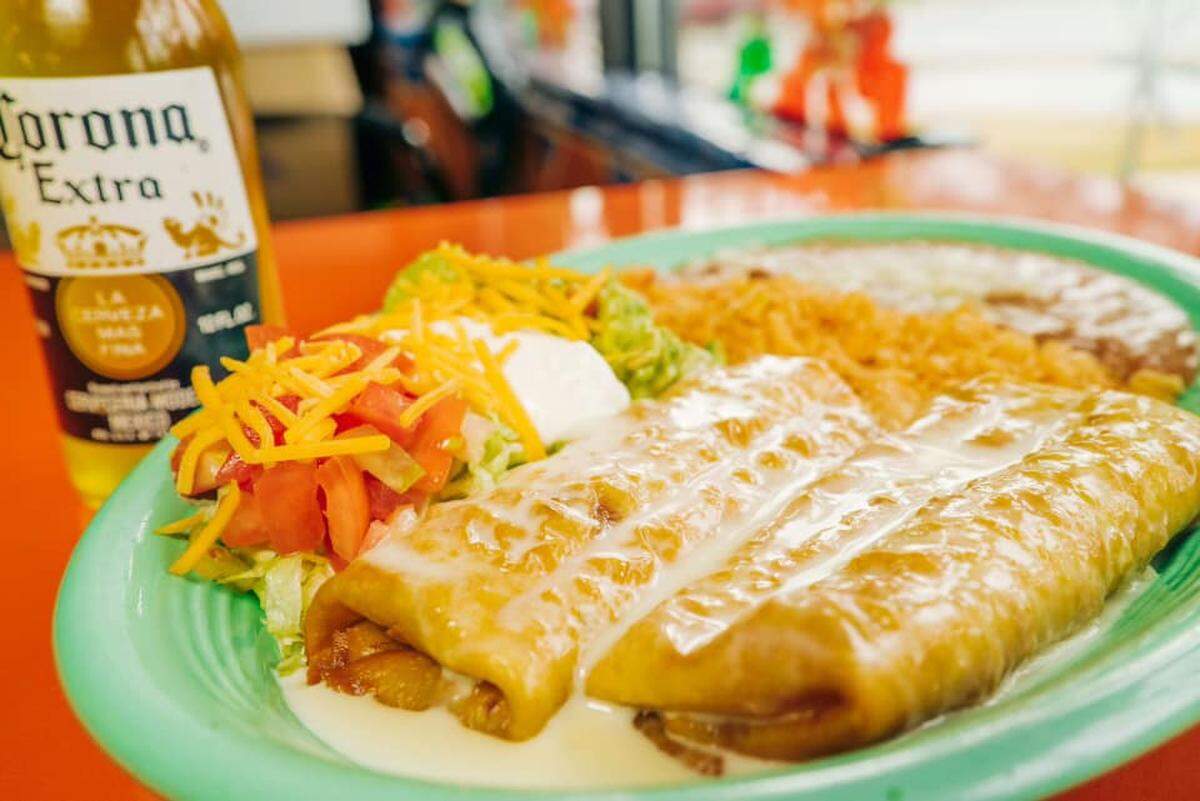 Chimichangas at Fajitas Mexican Grill. The restaurant now has a second Macon location, Fajitas Mexican Grill #2, at 6012 Zebulon Road, Suite 101.