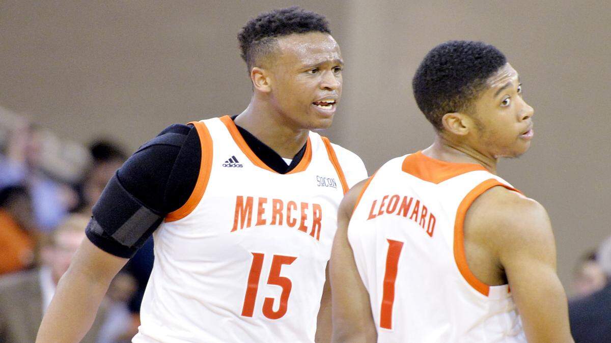 Phillip Leonard (1), Stephon Jelks and the Mercer Bears travel to Furman on Saturday.