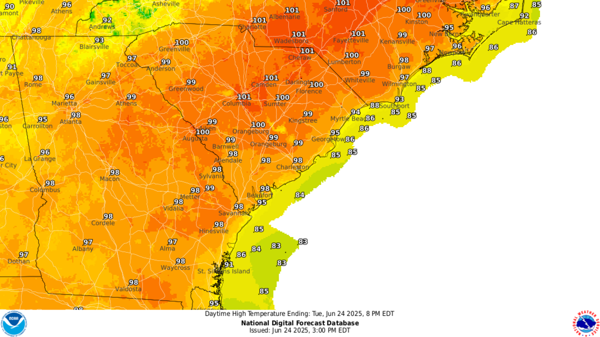 Macon, Georgia under a heat advisory, chance for storm later | Macon ...