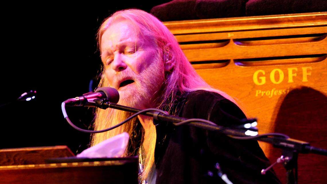 Gregg Allman performs in a 2014 concert at the Grand Opera House in Macon, Georgia.